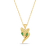 Vulpes Yellow Sapphire & Zambian Emerald Fox Pendant Necklace Margot Fox