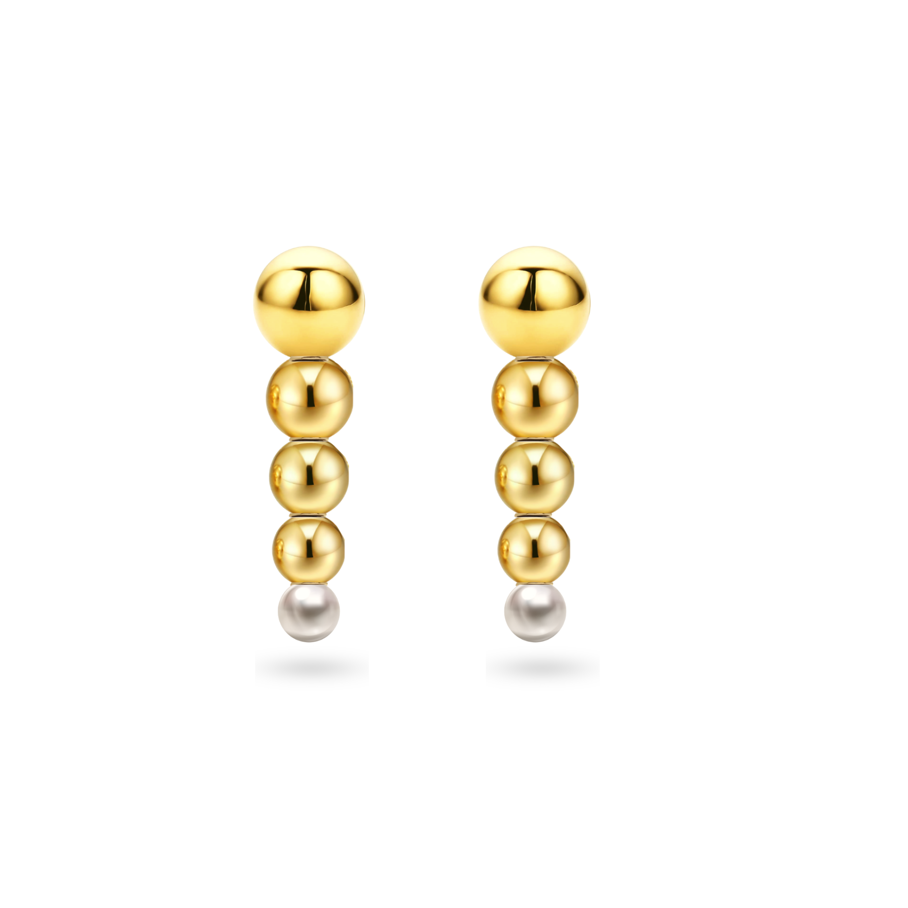 Modern Edge Akoya Pearl 18ct Gold Maxi Drop Earrings