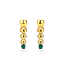 Modern Edge Malachite 18ct Gold Maxi Drop Earrings