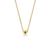 Modern Edge Green Tourmaline 18ct Gold Ball Chain Necklace Margot Fox