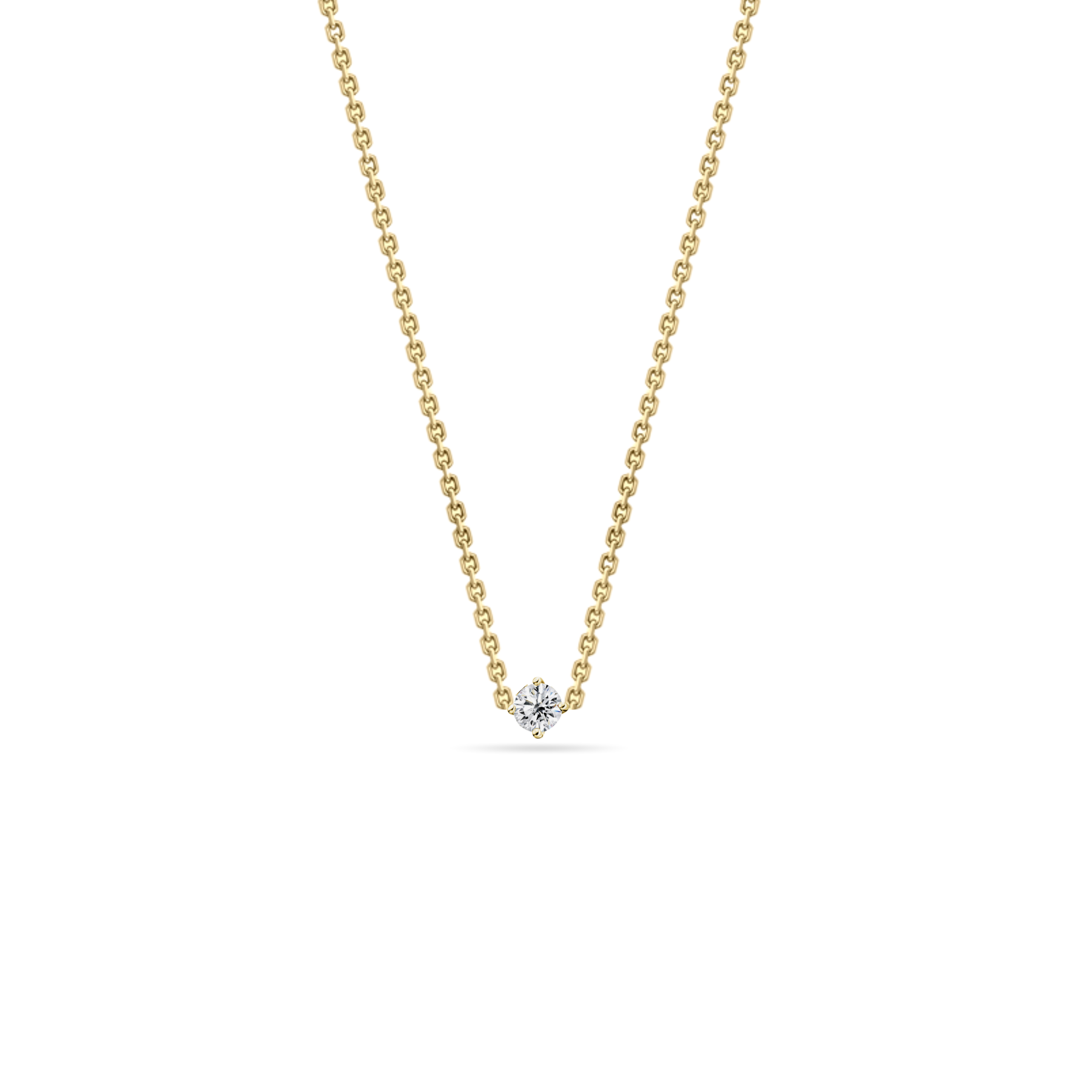 Forever Classic Mini Diamond Solitaire 18ct Yellow Gold Necklace Margot Fox