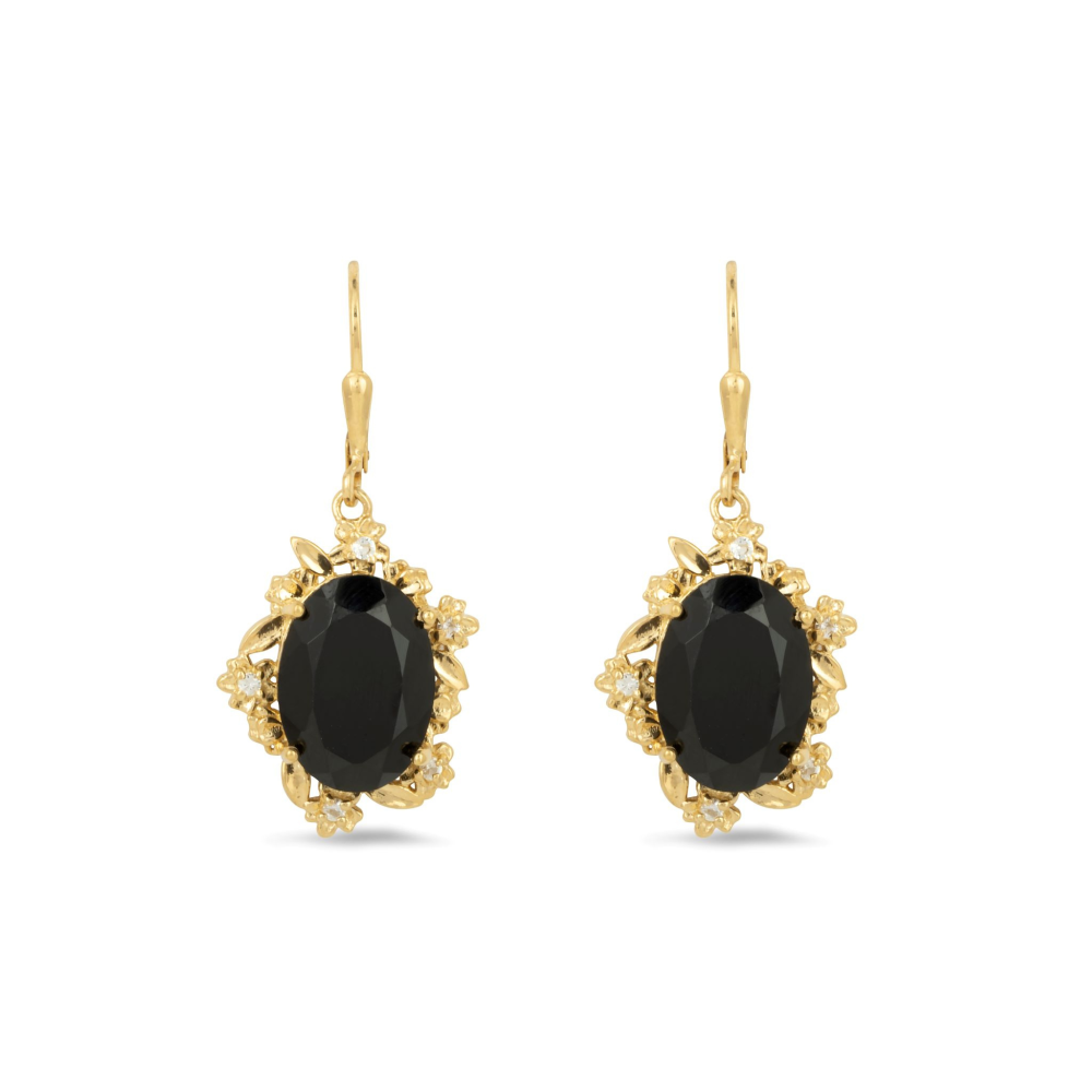 Margot Fox Jewellery | Demeter's Romance Black Onyx & Topaz Drop Earrings