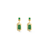 Margot Fox Jewellery | Forever Classic Zambian Emerald & Diamonds Drop Earrings In 9ct Yellow Gold