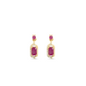 Forever Classic Ruby & Diamonds Drop Earrings In 9ct Gold | Margot Fox Jewellery