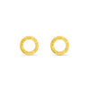 Margot Fox Jewellery | Modern Edge Hammered Loop Gold Stud Earrings