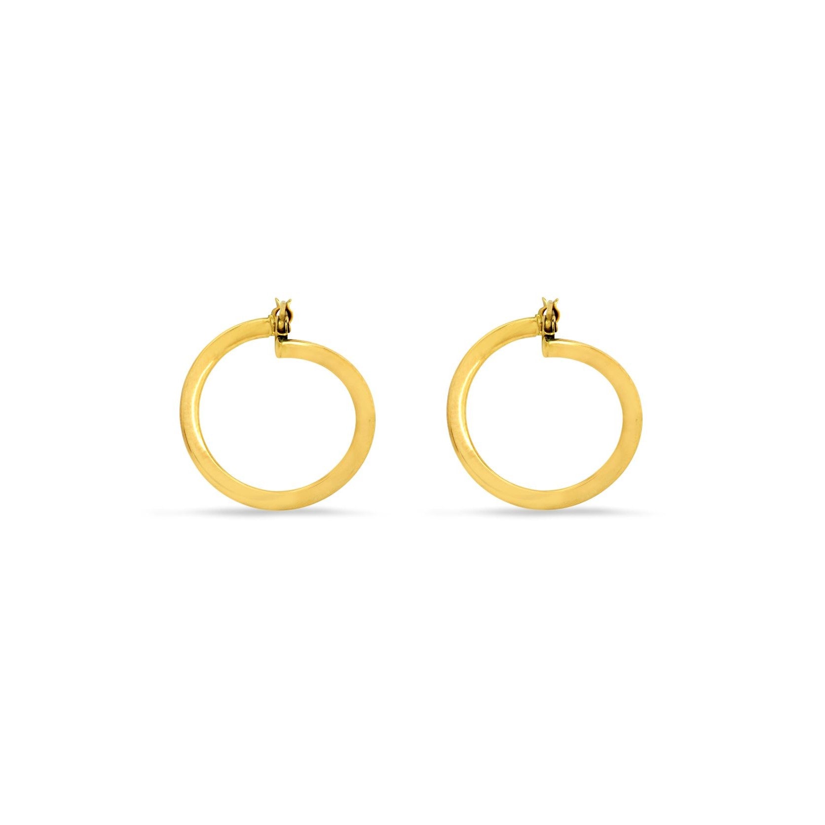 Modern Edge Slim Wrap Hoop Earrings