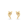 Vulpes Ruby & Diamond Fox 18ct Gold Stud Earrings Margot Fox