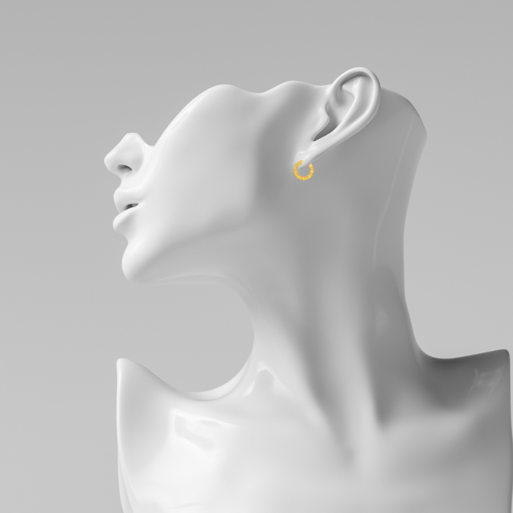 Modern Edge Cleopatra Gold Hoop Earrings