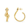 Margot Fox Jewellery | Sarpe White Topaz & Iolite Winding Snake Hoop Earrings