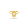 CEO's Deco Oval Topaz Ring In Gold Plated Silver | Margot Fox