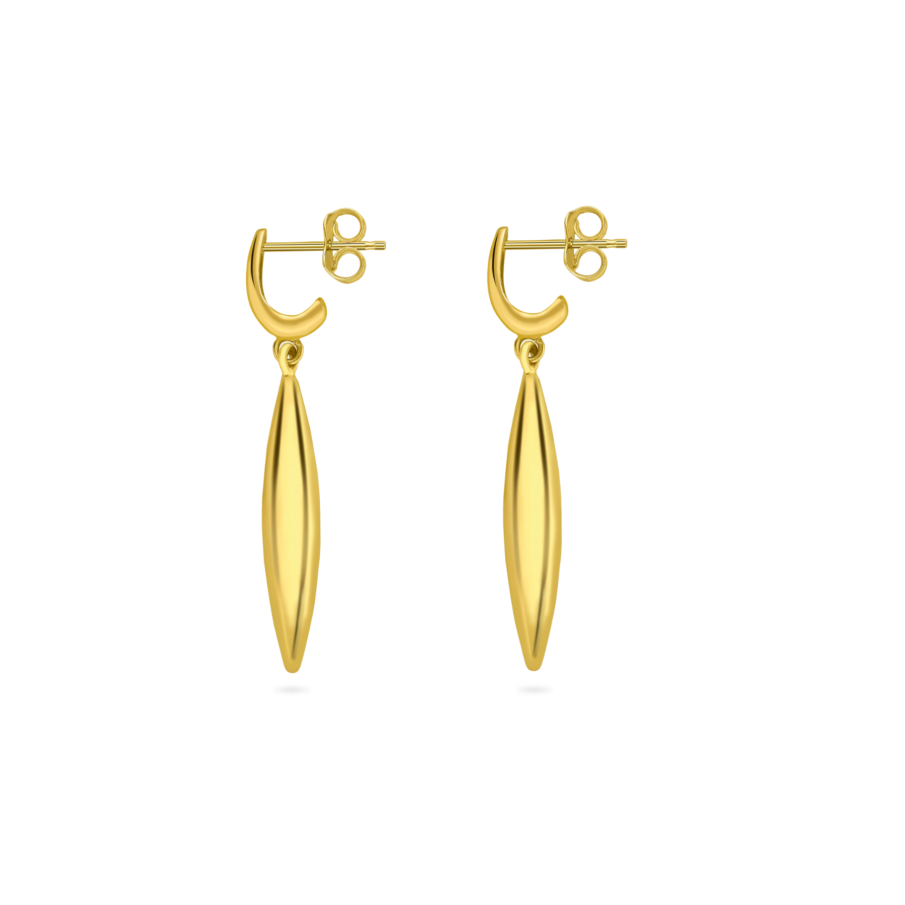 Modern Edge Torpedo Drop Earrings